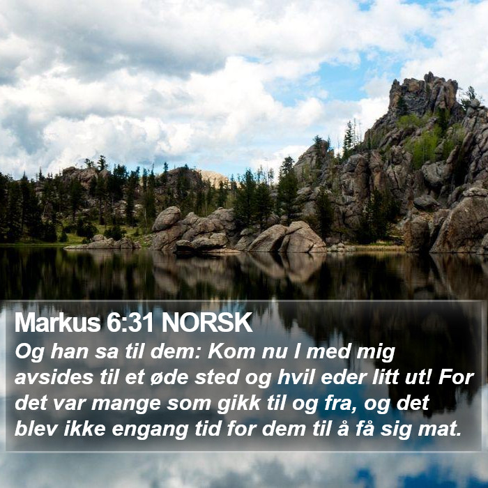 Markus 6:31 NORSK Bible Study