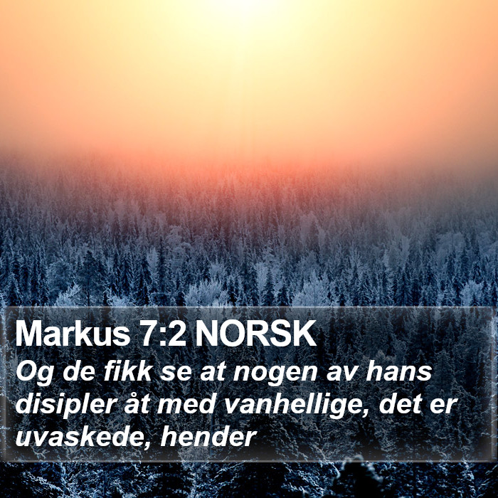 Markus 7:2 NORSK Bible Study