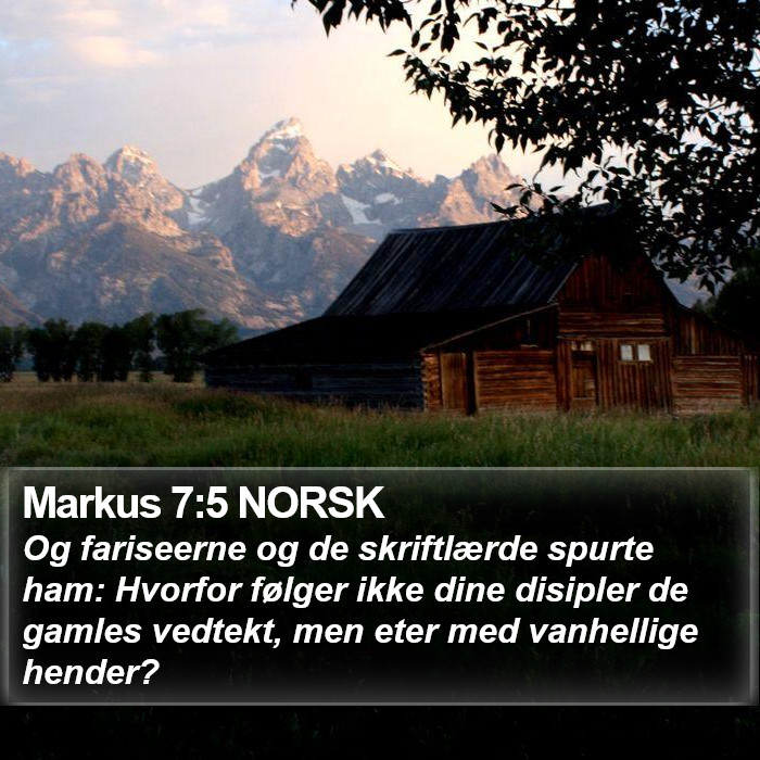 Markus 7:5 NORSK Bible Study