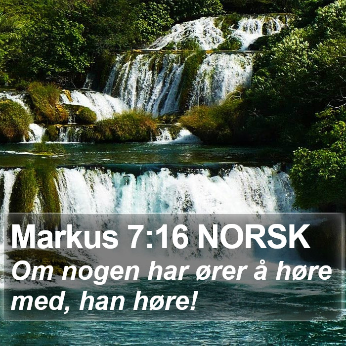 Markus 7:16 NORSK Bible Study