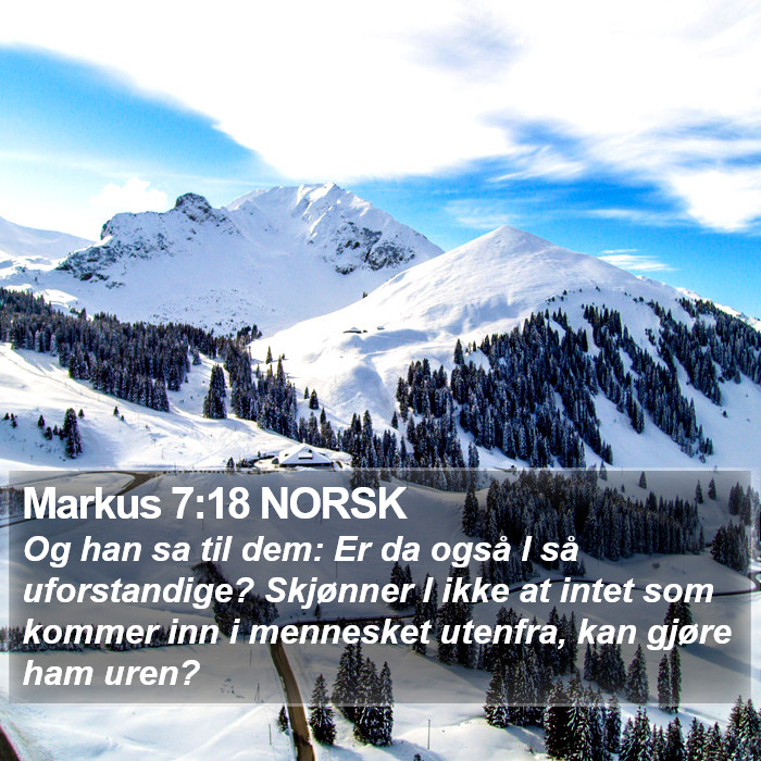 Markus 7:18 NORSK Bible Study