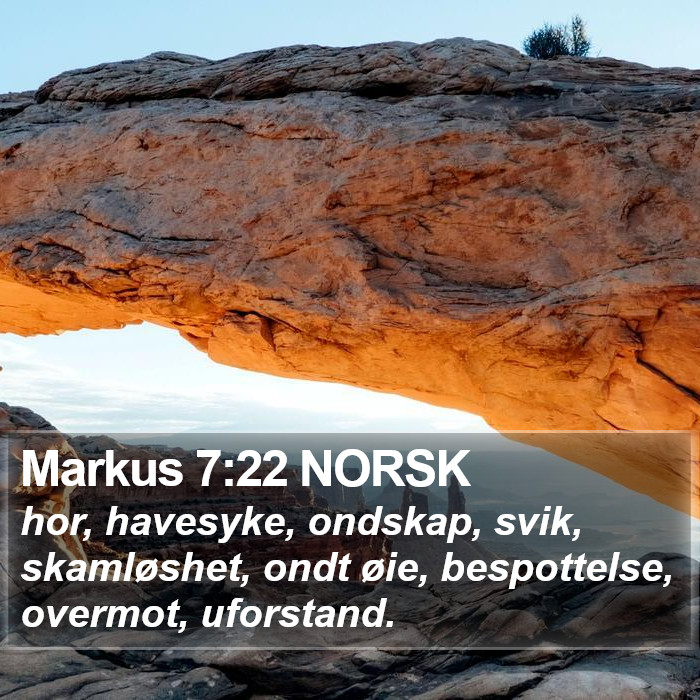 Markus 7:22 NORSK Bible Study