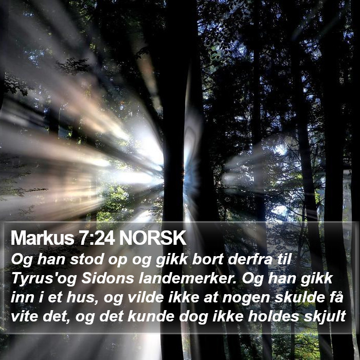 Markus 7:24 NORSK Bible Study