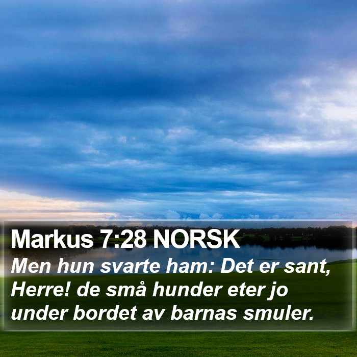 Markus 7:28 NORSK Bible Study