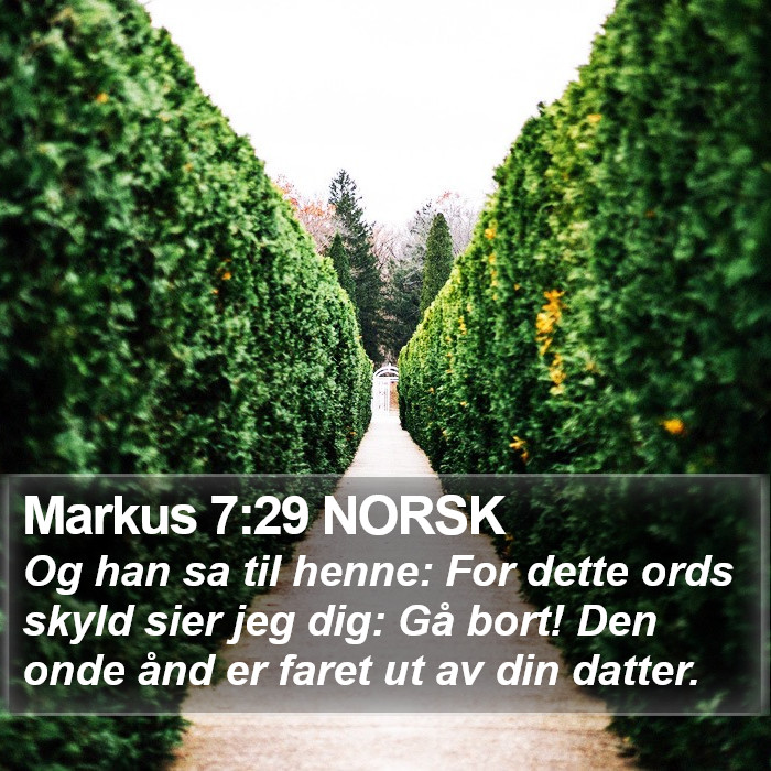 Markus 7:29 NORSK Bible Study