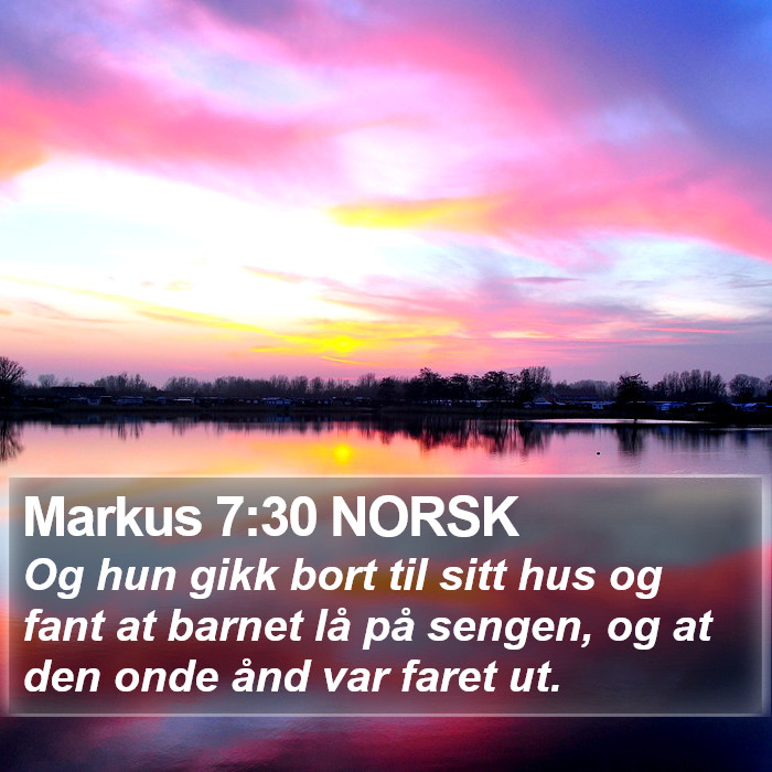 Markus 7:30 NORSK Bible Study