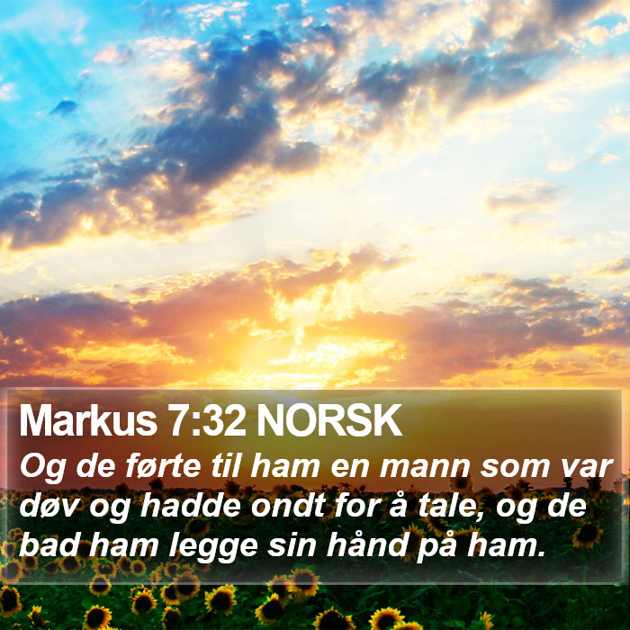 Markus 7:32 NORSK Bible Study