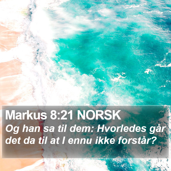 Markus 8:21 NORSK Bible Study
