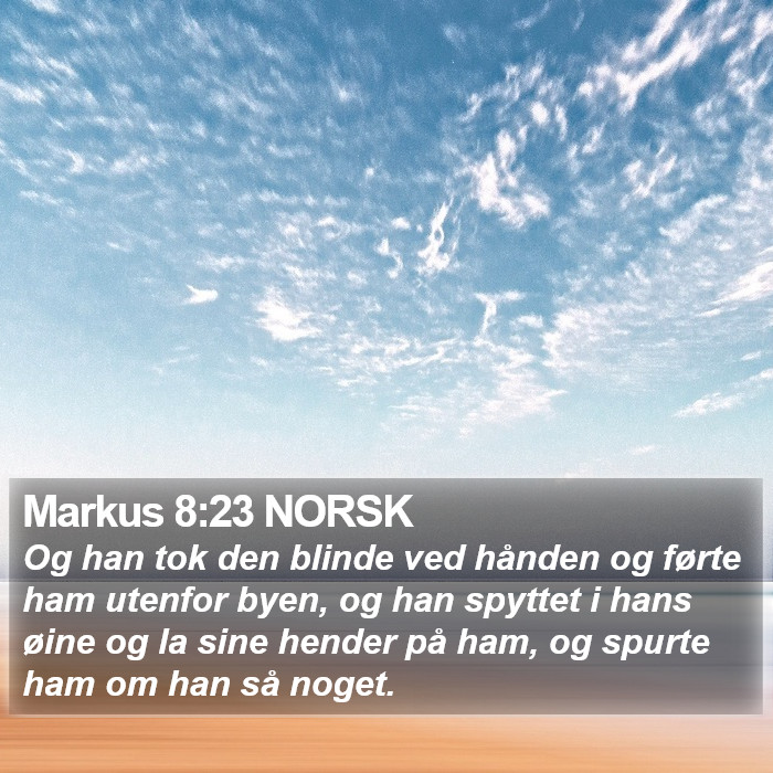 Markus 8:23 NORSK Bible Study