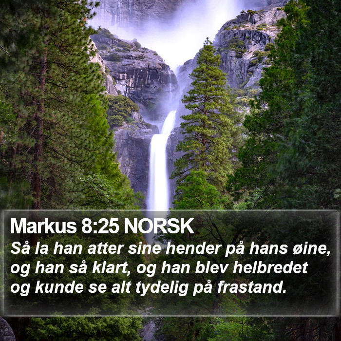 Markus 8:25 NORSK Bible Study