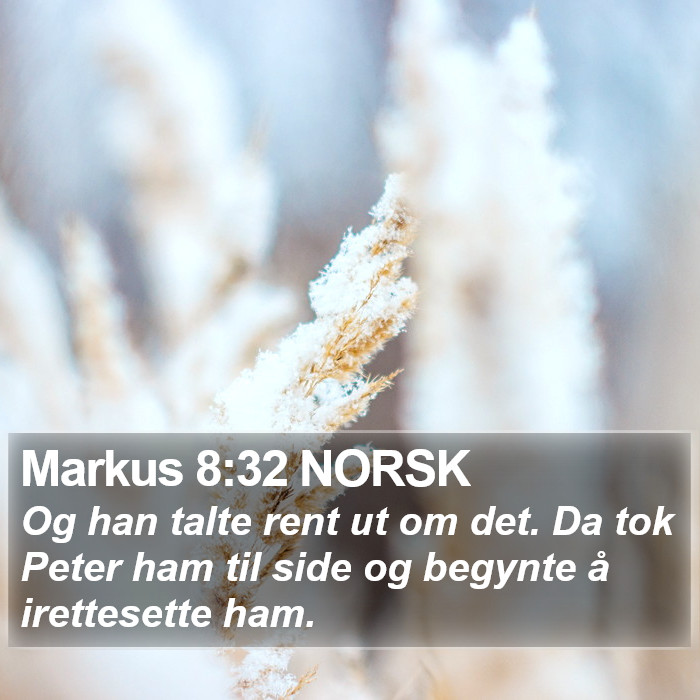 Markus 8:32 NORSK Bible Study