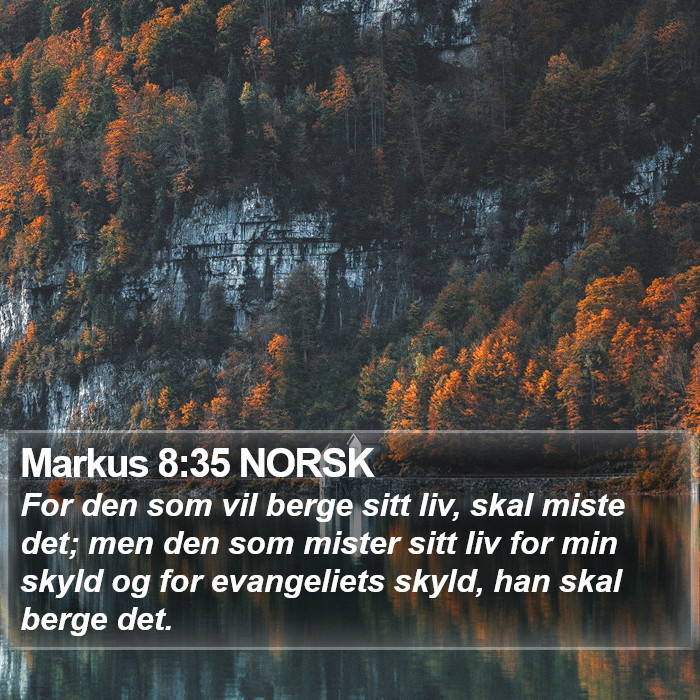 Markus 8:35 NORSK Bible Study