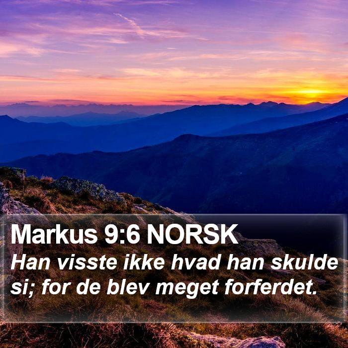 Markus 9:6 NORSK Bible Study