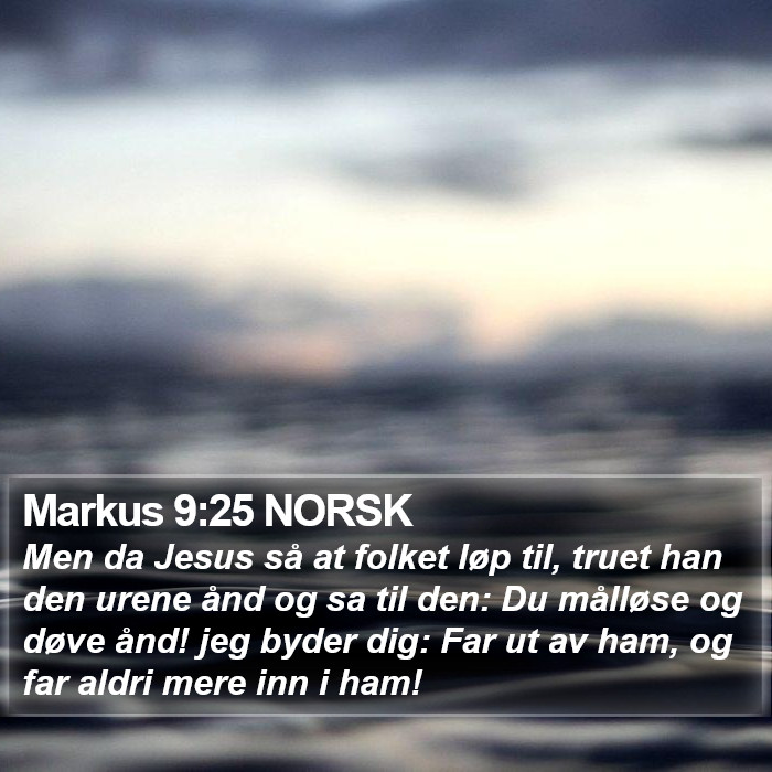 Markus 9:25 NORSK Bible Study