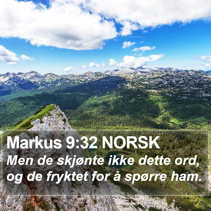 Markus 9:32 NORSK Bible Study