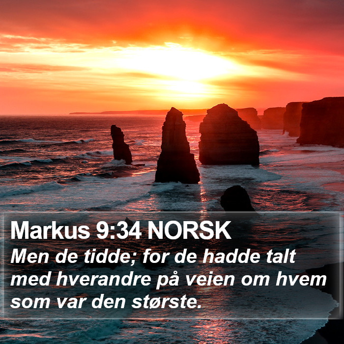 Markus 9:34 NORSK Bible Study