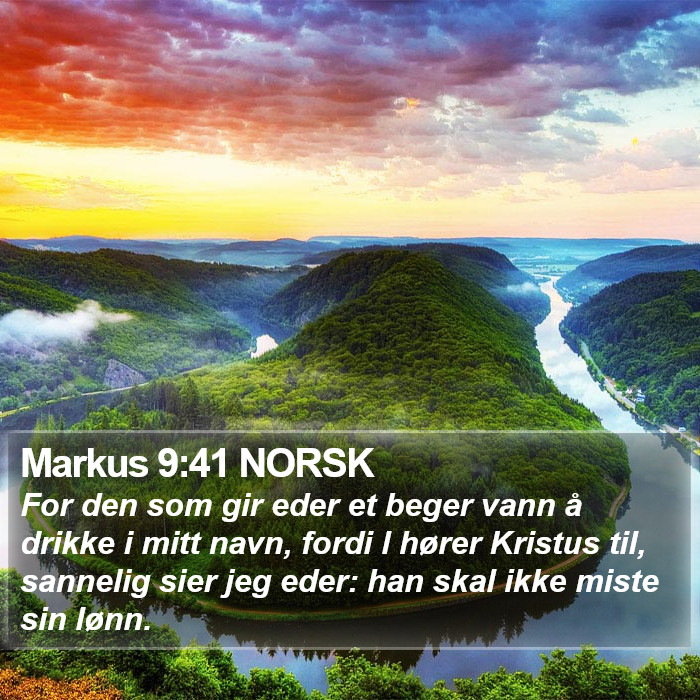 Markus 9:41 NORSK Bible Study