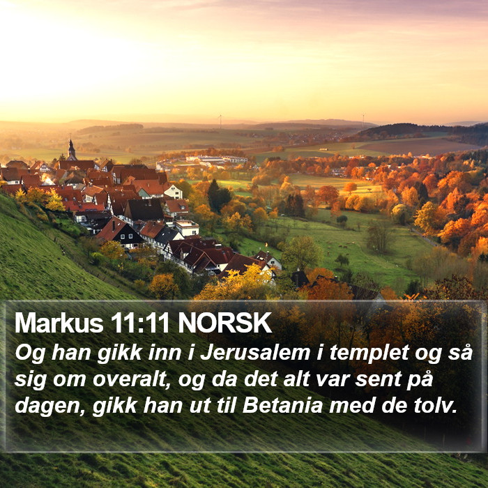 Markus 11:11 NORSK Bible Study