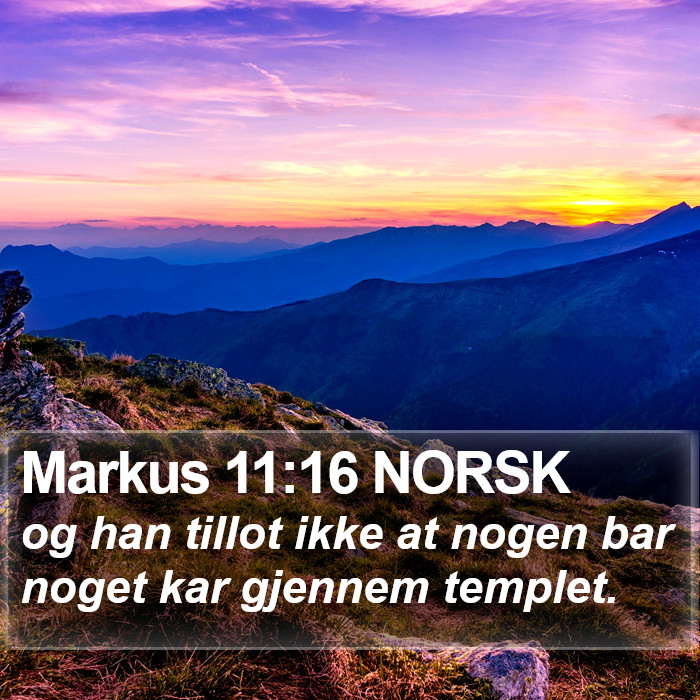Markus 11:16 NORSK Bible Study