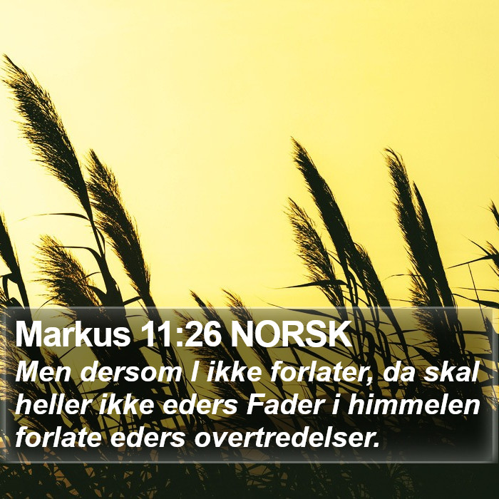Markus 11:26 NORSK Bible Study