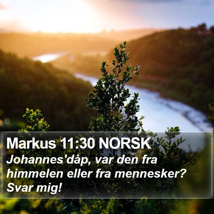 Markus 11:30 NORSK Bible Study