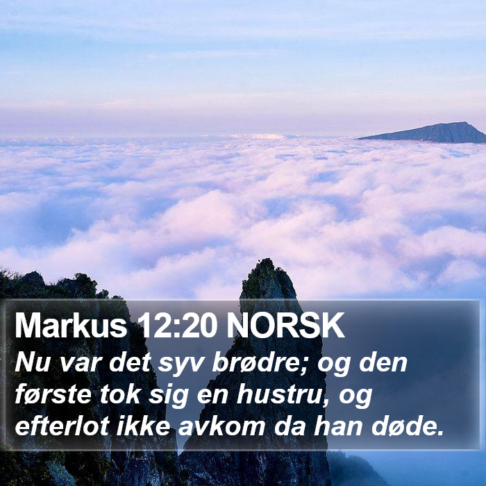 Markus 12:20 NORSK Bible Study