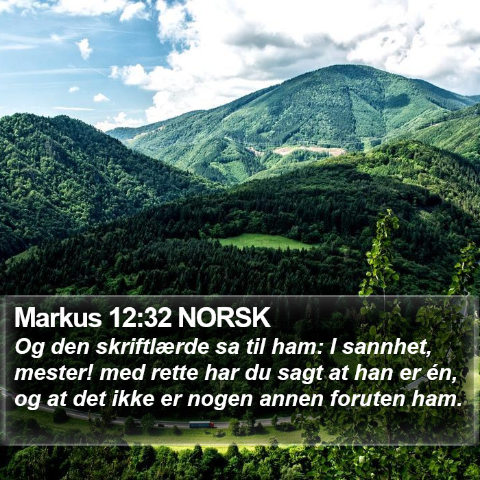 Markus 12:32 NORSK Bible Study
