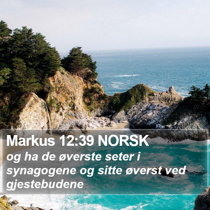 Markus 12:39 NORSK Bible Study