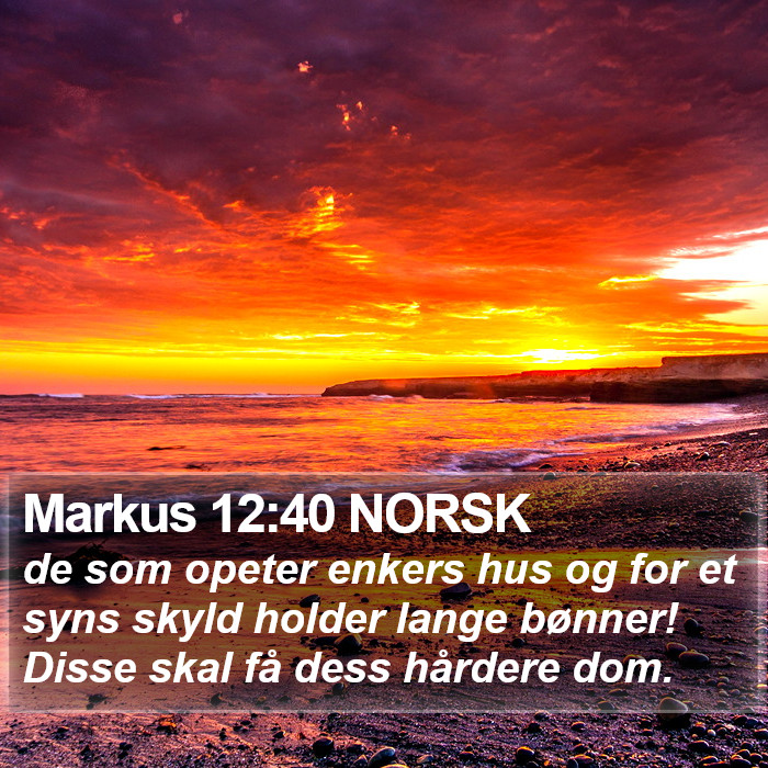 Markus 12:40 NORSK Bible Study