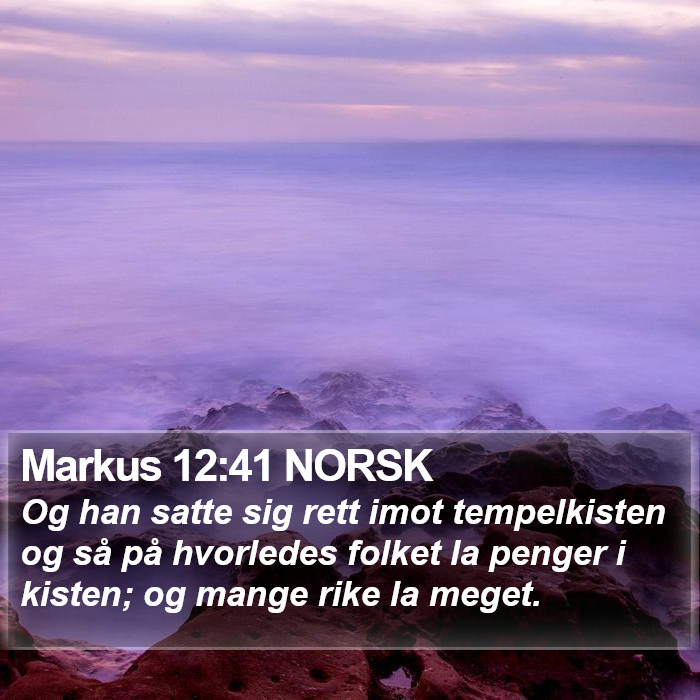 Markus 12:41 NORSK Bible Study