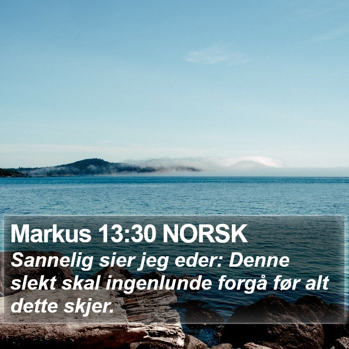 Markus 13:30 NORSK Bible Study