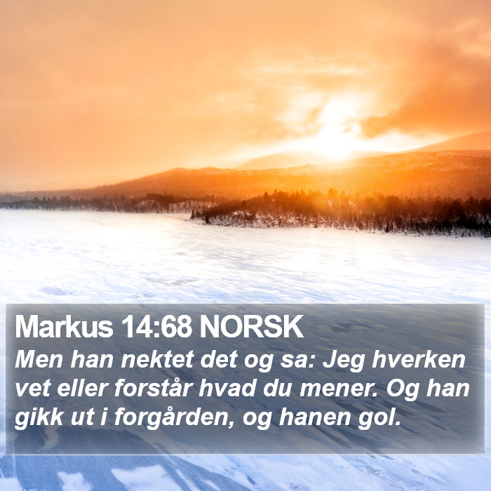 Markus 14:68 NORSK Bible Study