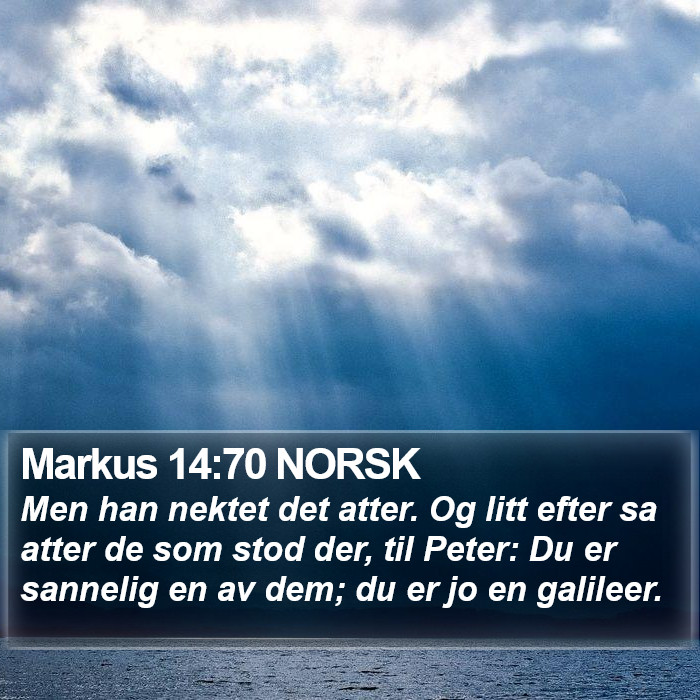 Markus 14:70 NORSK Bible Study