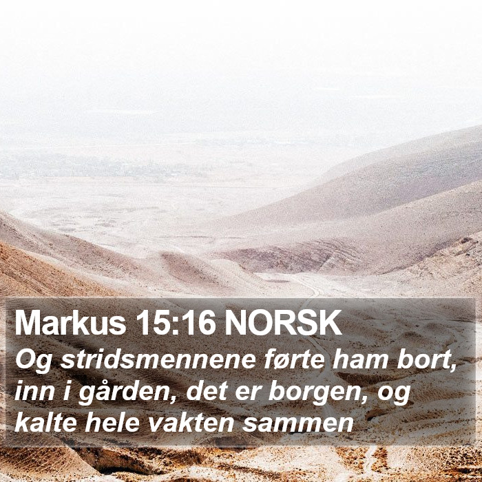 Markus 15:16 NORSK Bible Study