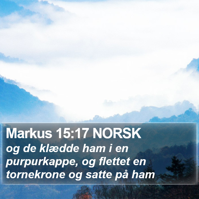 Markus 15:17 NORSK Bible Study