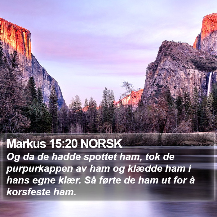Markus 15:20 NORSK Bible Study