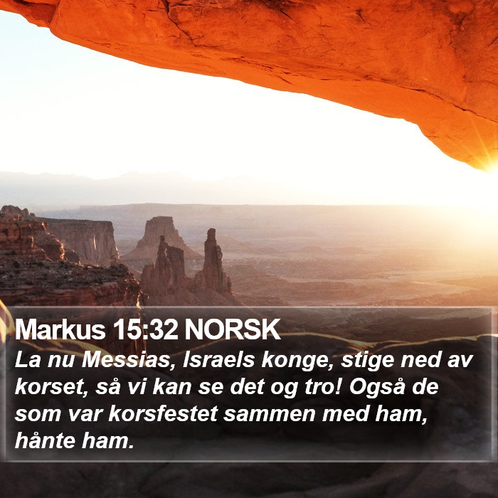 Markus 15:32 NORSK Bible Study
