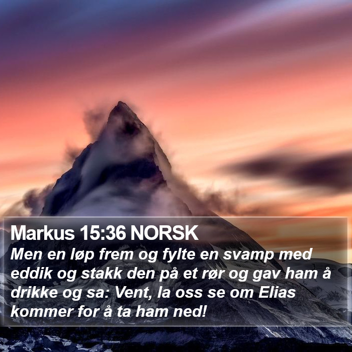 Markus 15:36 NORSK Bible Study