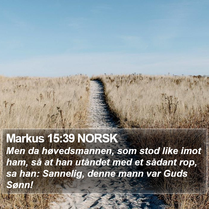 Markus 15:39 NORSK Bible Study