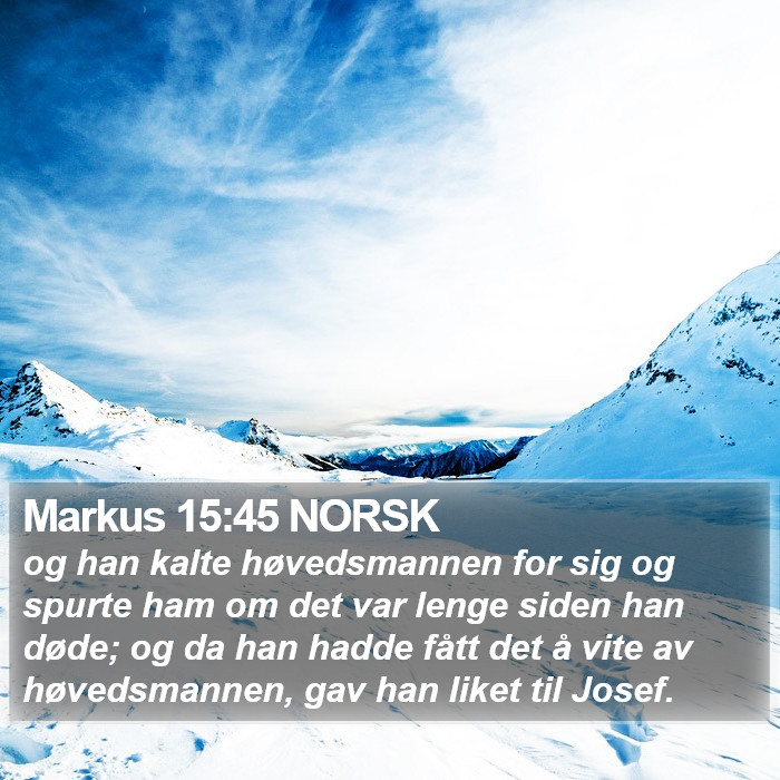 Markus 15:45 NORSK Bible Study