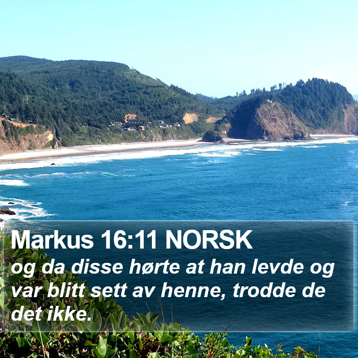 Markus 16:11 NORSK Bible Study