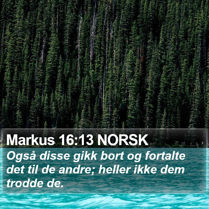 Markus 16:13 NORSK Bible Study