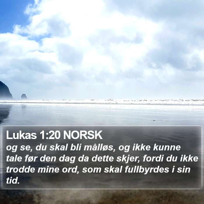 Lukas 1:20 NORSK Bible Study