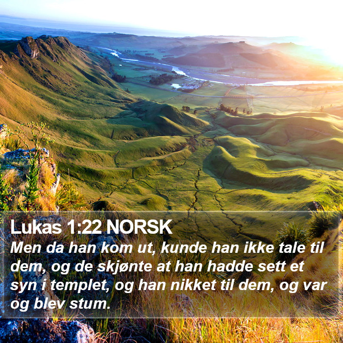 Lukas 1:22 NORSK Bible Study