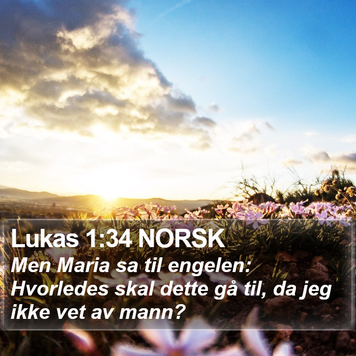 Lukas 1:34 NORSK Bible Study