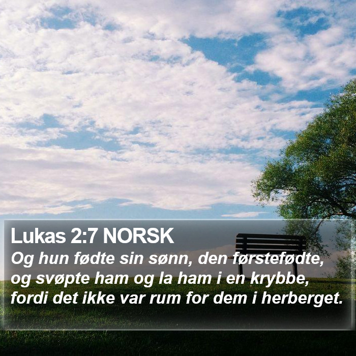 Lukas 2:7 NORSK Bible Study