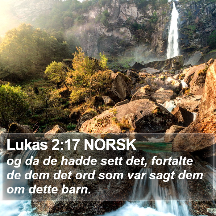 Lukas 2:17 NORSK Bible Study