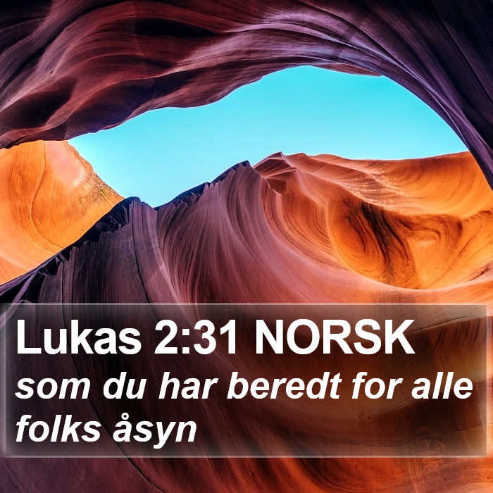 Lukas 2:31 NORSK Bible Study