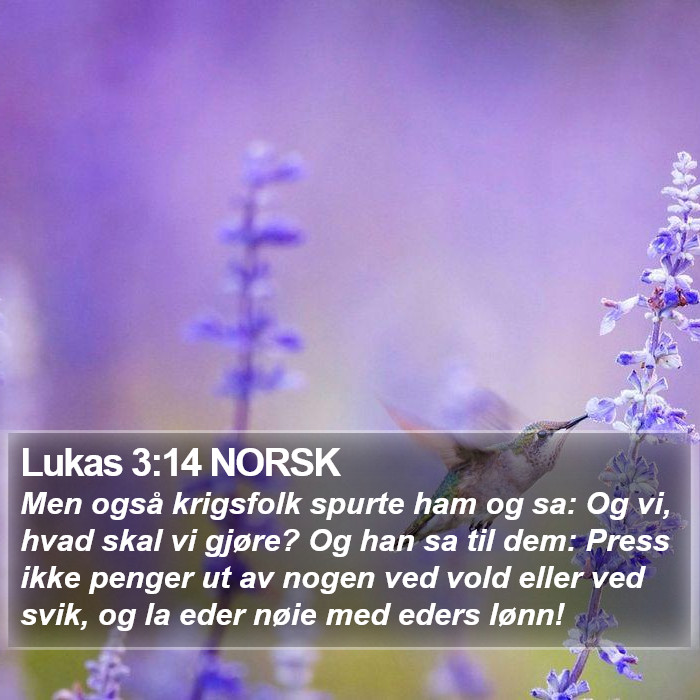 Lukas 3:14 NORSK Bible Study