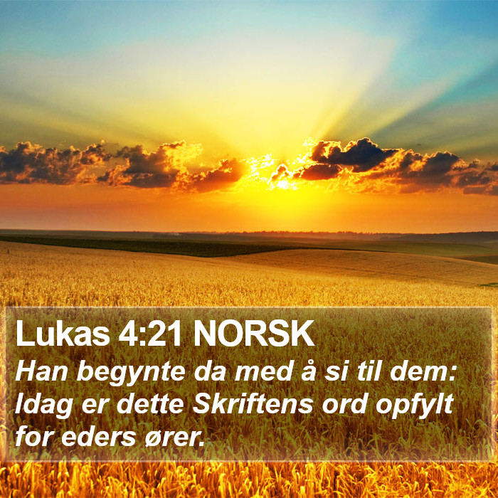 Lukas 4:21 NORSK Bible Study